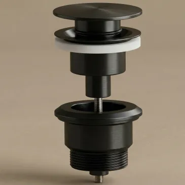 Piletta di scarico clic clac nera universale lavabo