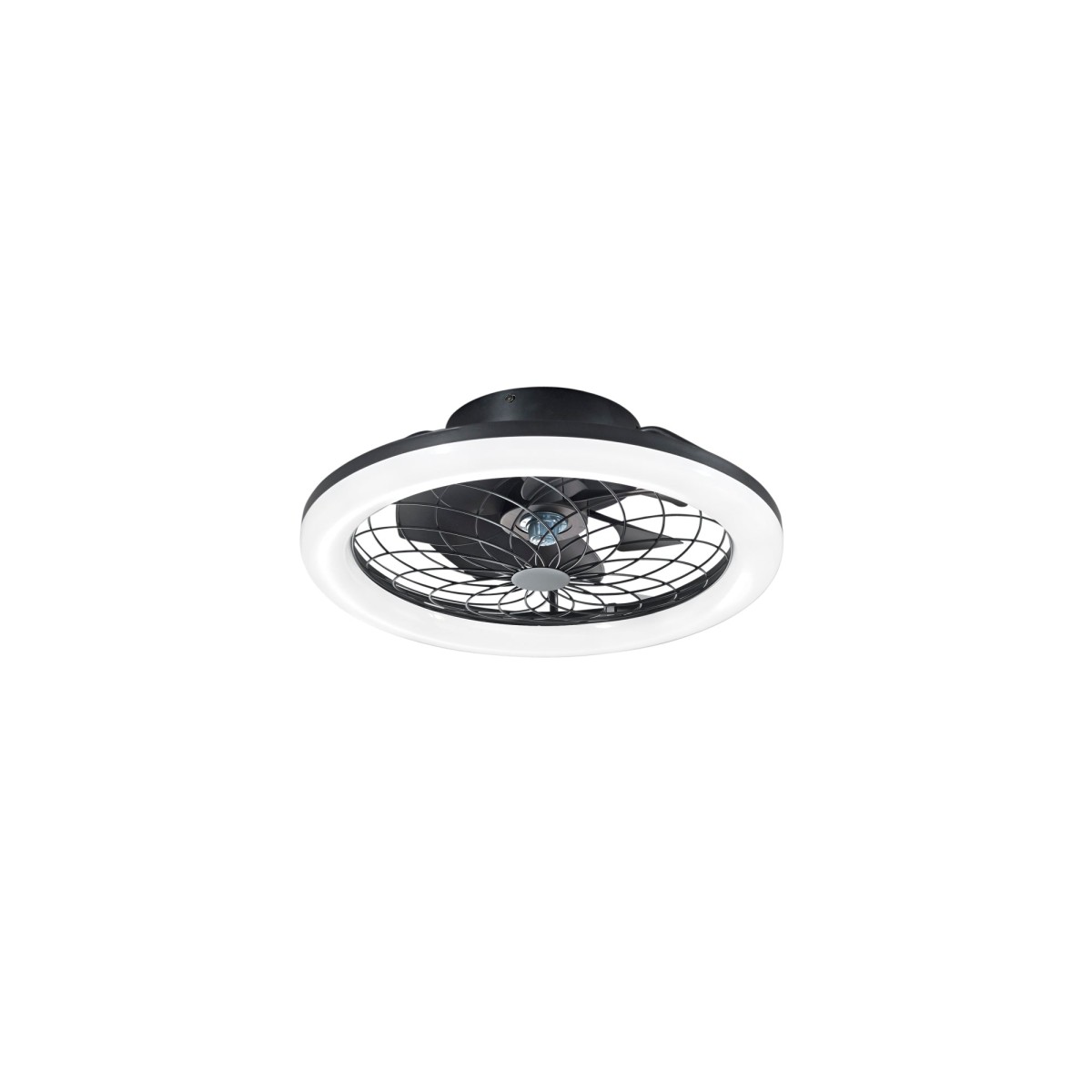 PLAFONIERA LED VENTILATORE ETESIA NERO 40W 5500LM CCT CON...