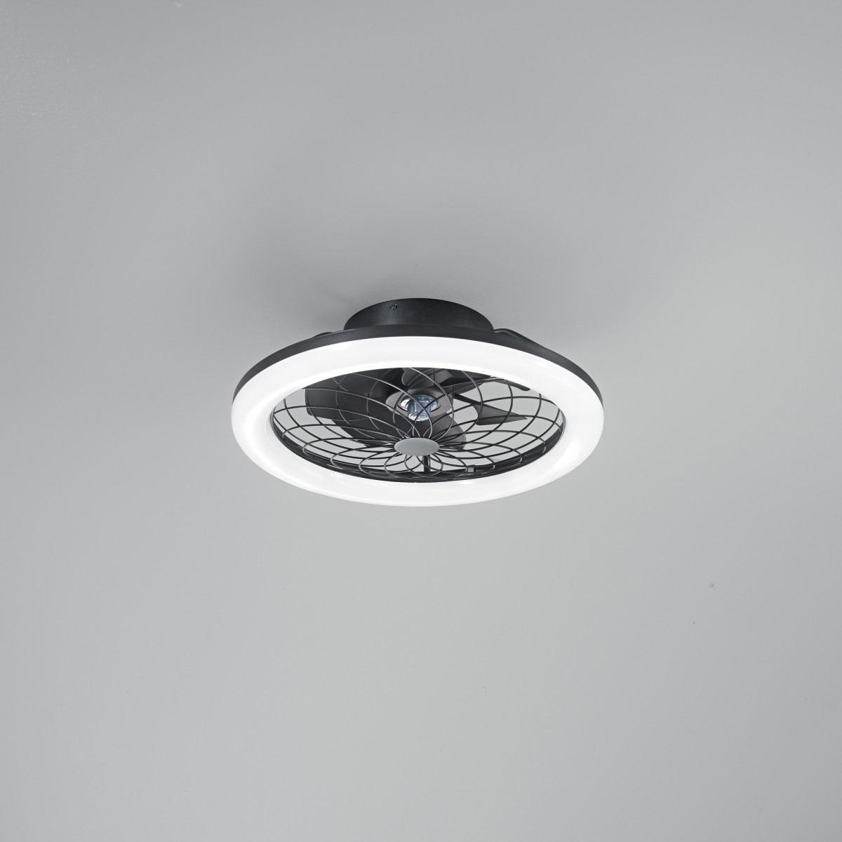 PLAFONIERA LED VENTILATORE ETESIA NERO 40W 5500LM CCT CON...