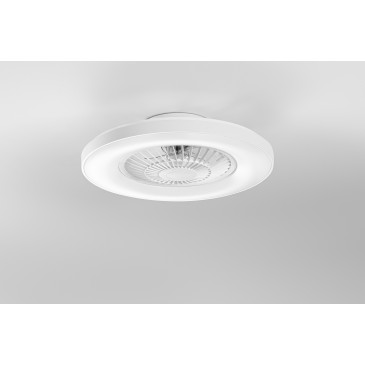 PLAFONIERA LED VENTILATORE GARBIN BIANCO 40W 5500LM CCT DIMM. CON TELECOMANDO RF INCLUSO E SPEAKER BLUETOOTH 15X54,5CM