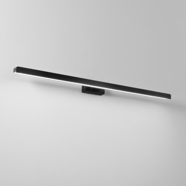 APPLIQUE LED LANCER NERO FISSAGGIO PARETE/SPECCHIO 13W 1000LM 4000K IP54 75x9x4CM