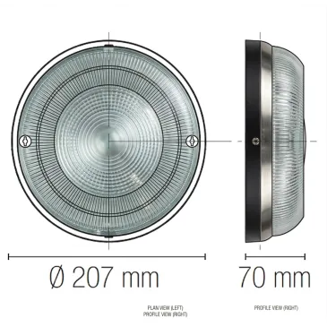 Scheda Tecnica plafoniera in vetro