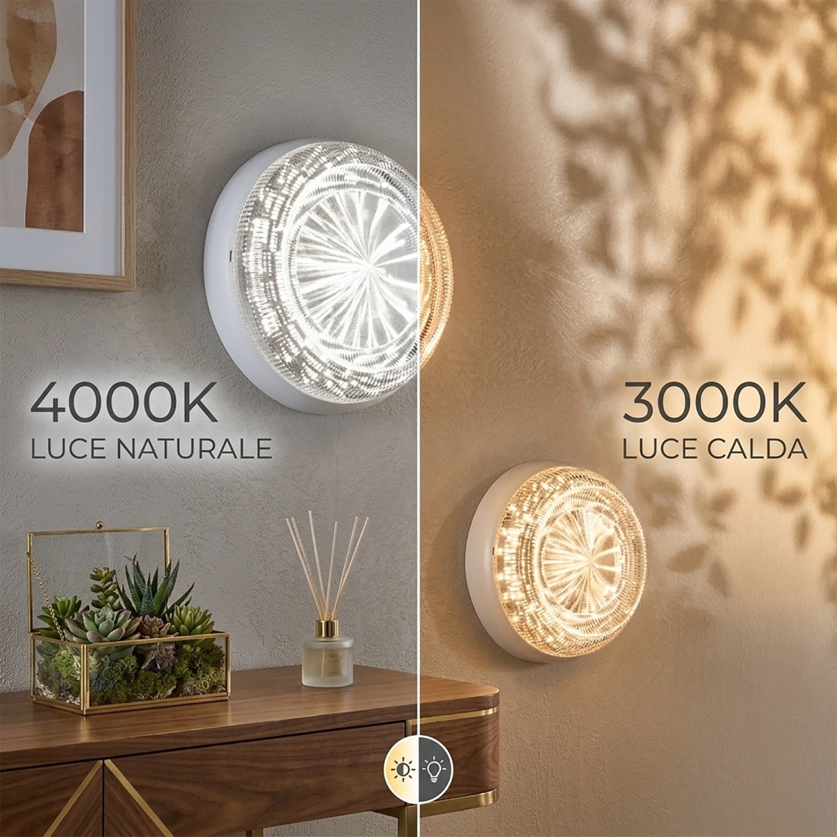 Plafonnier LED blanc 20 W : Design moderne et économies |...