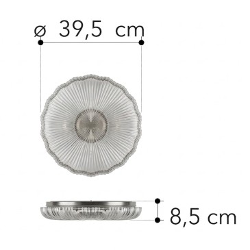 Plafonnier LED blanc Spring 24 W - Effet étoilé - Température de couleur réglable (3000 K/4000 K/6500 K) - 3240 lm - 39,5 x 39,5
