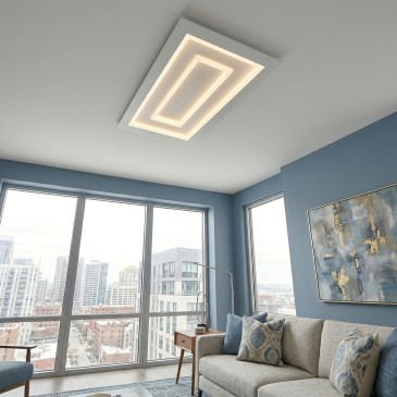 Applique murale LED blanche hypnotique 20W 2640LM CCT 35X5X20CM