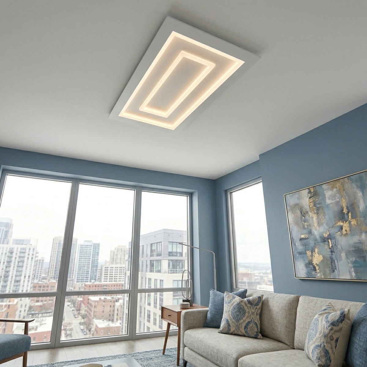 Applique murale LED blanche hypnotique 20W 2640LM CCT...
