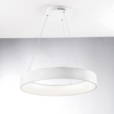 SOSPENSIONE LED NOAH BIANCA 60W 8000LM CCT 60X10X150CM