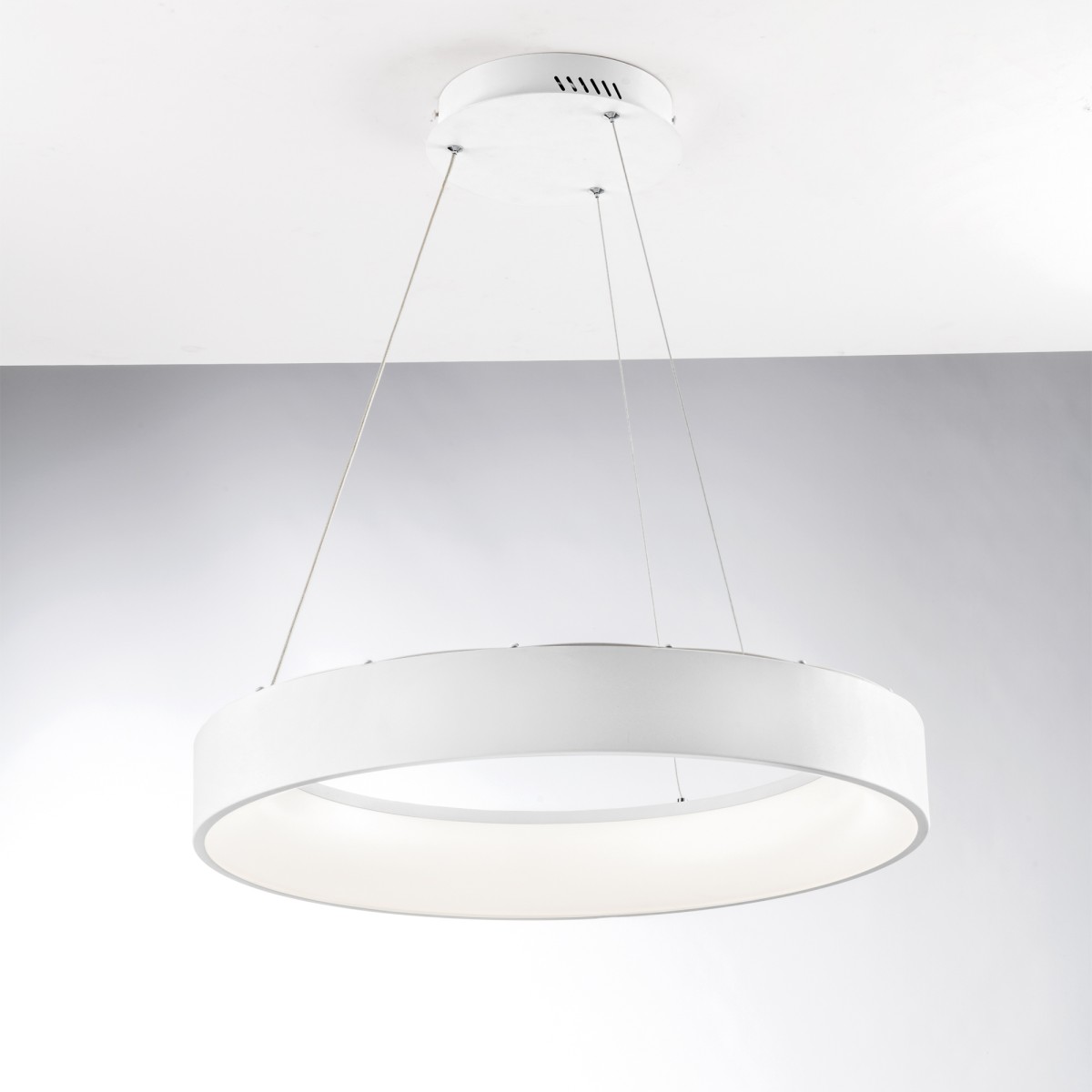 SOSPENSIONE LED NOAH BIANCA 60W 8000LM CCT 60X10X150CM