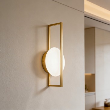 Moderne Wandleuchte in Gold oder Schwarz | Mondialshop