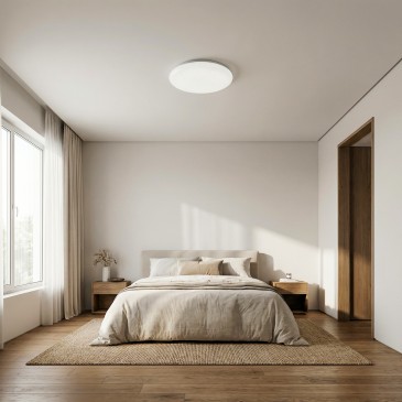 Plafoniera LED a soffitto tonda bianca