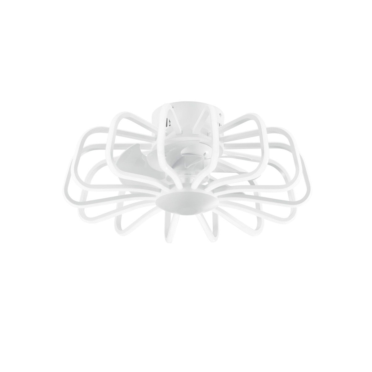 PLAFONIERA LED VENTILATORE GRECALE BIANCO 80W 8470LM CCT...