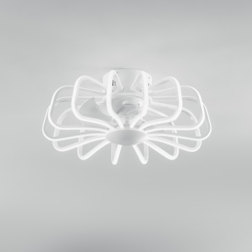 PLAFONIERA LED VENTILATORE GRECALE BIANCO 80W 8470LM CCT DIMM. Wi-Fi 50X20,7CM