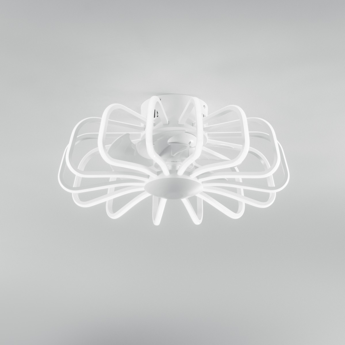 PLAFONIERA LED VENTILATORE GRECALE BIANCO 80W 8470LM CCT...