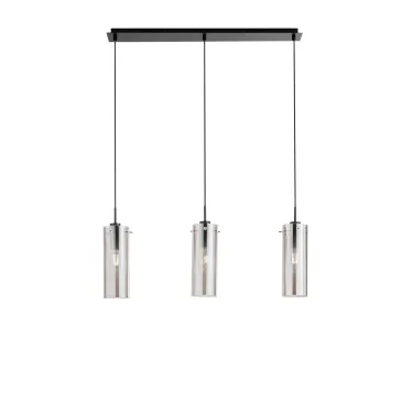 SOSPENSIONE MAGIC NERA/FUME' 3XE27 79X10X150CM