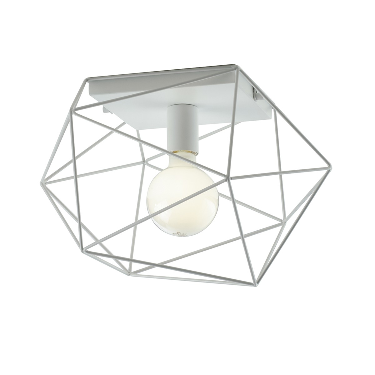 PLAFONIERA ABRAXAS BIANCA 1XE27 20X18,5X26,5CM