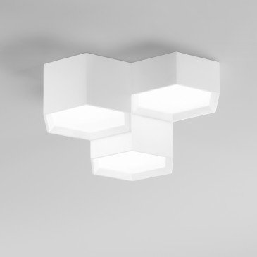 PLAFONIERA LED VORTEX BIANCA 36W 3930LM CCT 35X35X15CM