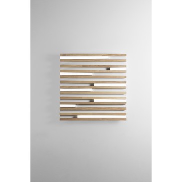 PLAFONIERA LED KUMA BIANCA IN LEGNO 24W CCT 2700/3200/4000K L41X41XH5,2 CM