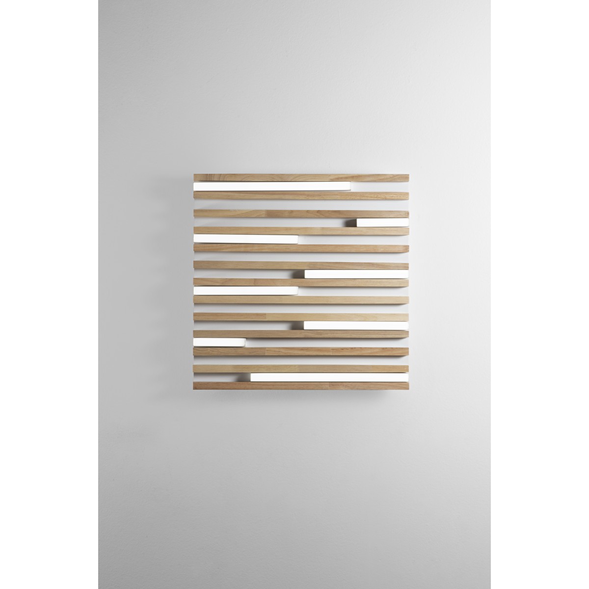 PLAFONIERA LED KUMA BIANCA IN LEGNO 24W CCT...