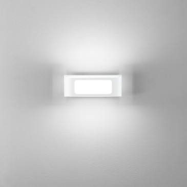 APPLIQUE BIEMISSIONE LED DESERT BIANCA 12W 1500LM CCT 3000/4000K IP65 25X5,3X9,5CM