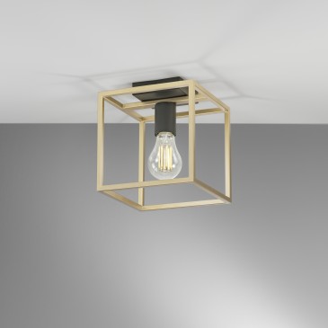 PLAFONIERA KIMERA NERA/ORO 1XE27 20X20X22,5CM