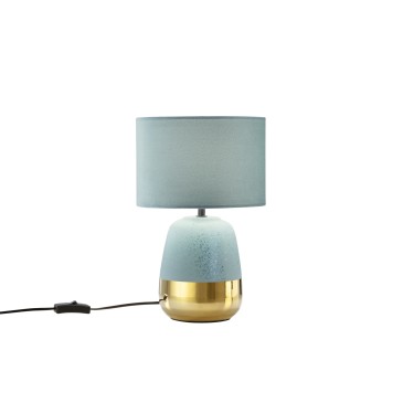 LUME SIOUX VERDE PAVONE/ORO 1XE27 22X22X45CM