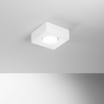 PLAFONIERA ATHEN QUADRATA BIANCA 1XGX53 14X14X5,3CM