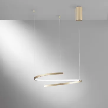 SOSPENSIONE LED MOMA ORO 38W 6090LM CCT 60X12X150CM