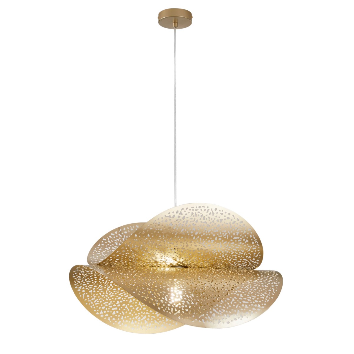 SOSPENSIONE RHEI-TARA ORO DOPPIO DIFFUSORE 1XE27 60X33X150CM