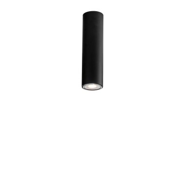 PLAFONIERA FLUKE TONDA NERA 1XGU10 5,5X5,5X20CM