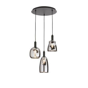 SOSPENSIONE WEIZEN NERA 3XE14 39X39X150CM