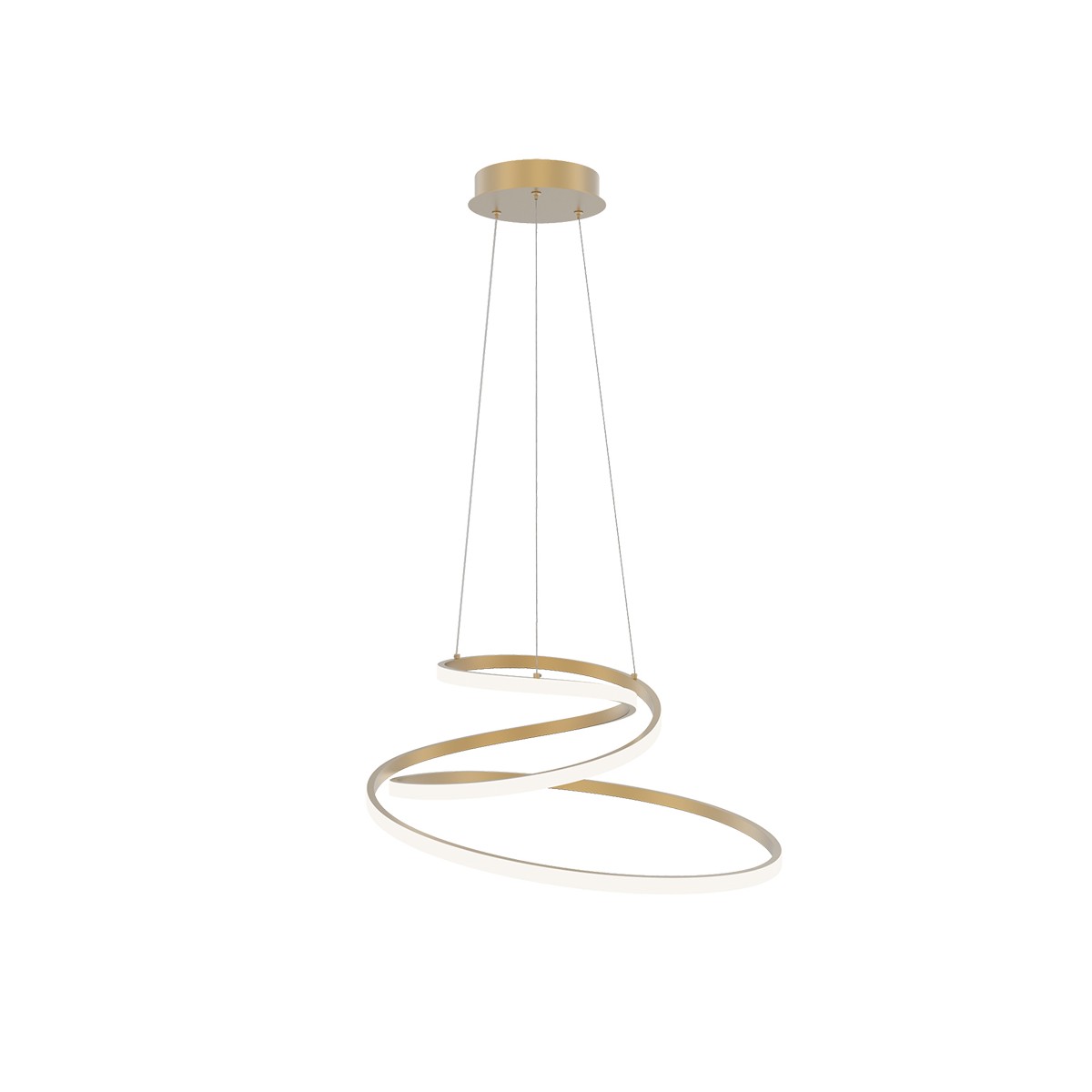 SOSPENSIONE LED COASTER ORO 60W 8000LM CCT 60X28X150CM