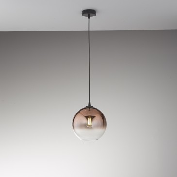 SOSPENSIONE MARTE RAME 1XE27 25X25X148,9CM