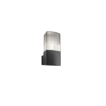 APPLIQUE DARK ANTRACITE/FUME' 1XE27 IP54 10,6X11,9X21,8CM