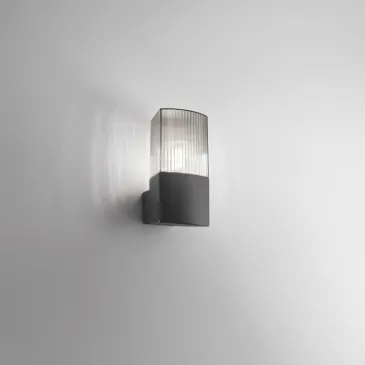 APPLIQUE DARK ANTRACITE/FUME' 1XE27 IP54 10,6X11,9X21,8CM