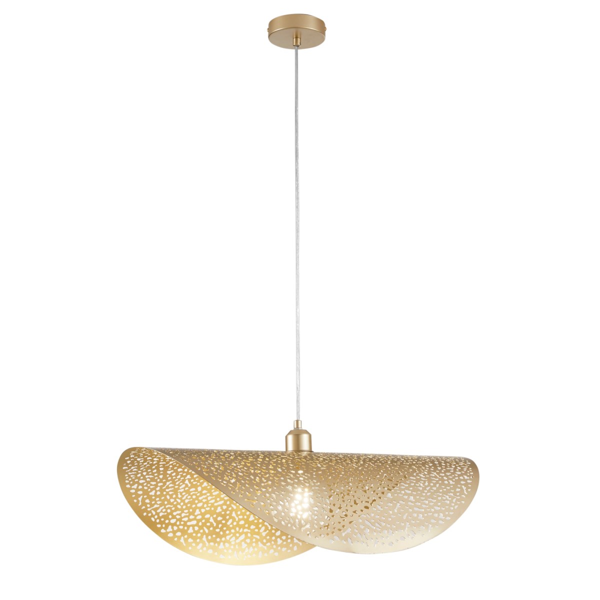SOSPENSIONE RHEI-TARA ORO 1XE27 60X33X150CM