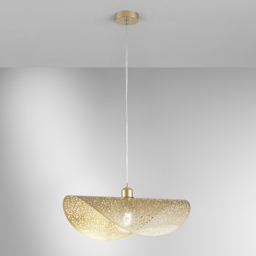 SOSPENSIONE RHEI-TARA ORO 1XE27 50X30X150CM