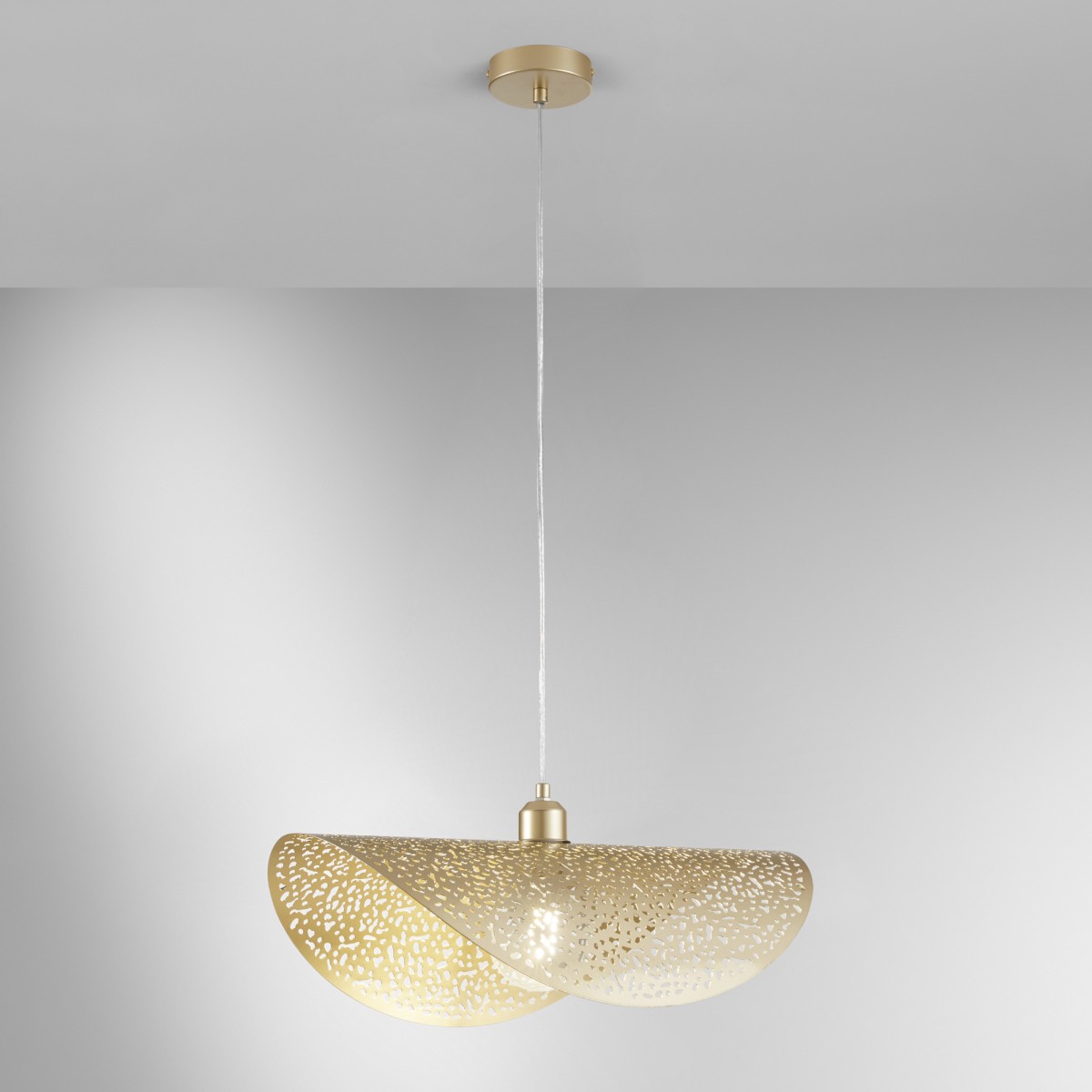 SOSPENSIONE RHEI-TARA ORO 1XE27 50X30X150CM