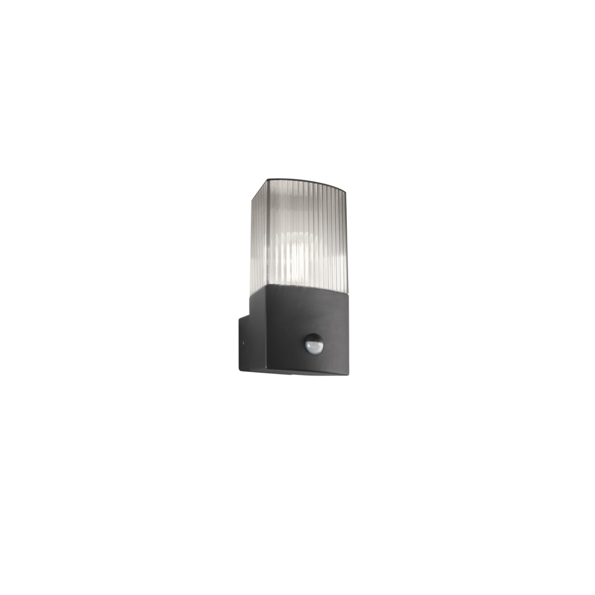 APPLIQUE DARK ANTRACITE/FUME' 1XE27 IP54 CON SENSORE...