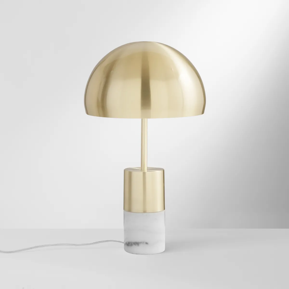 LAMPADA DA TAVOLO IGEA ORO CON MARMO 2XE14 30X30X51,5CM