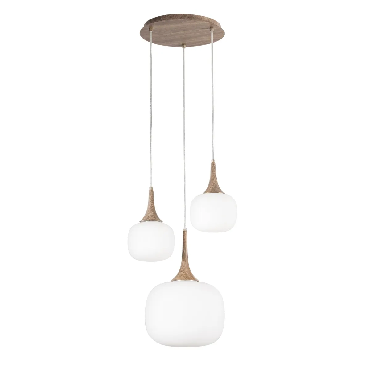 SOSPENSIONE JAIPUR BIANCA/LEGNO 1XE27+2XE14 39X39X150CM