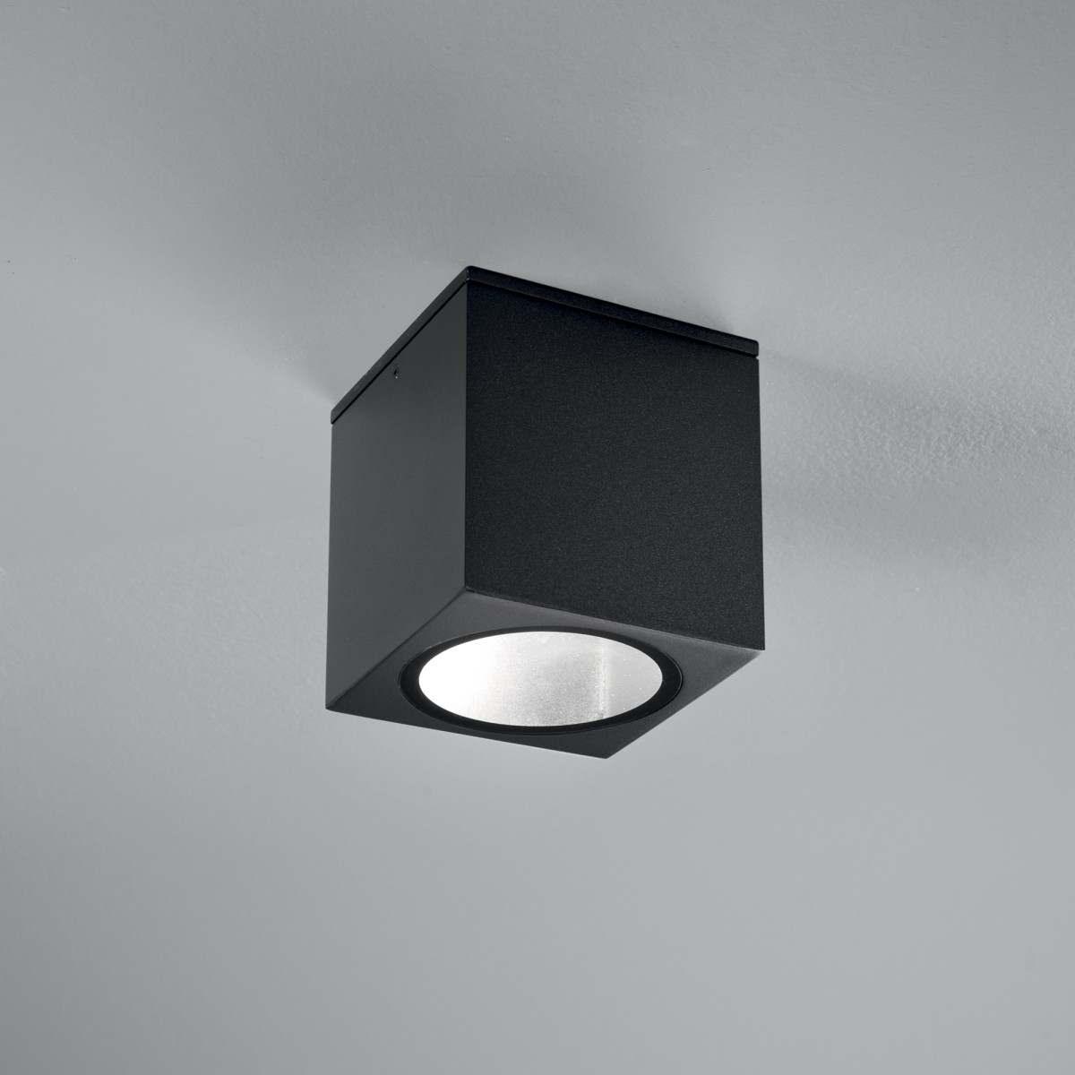 PLAFONIERA CITIZEN NERA QUADRATA 1XE27 IP54 15X15X17CM
