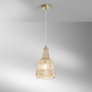 SOSPENSIONE GALWAY AMBRA 1XE27 23X150CM
