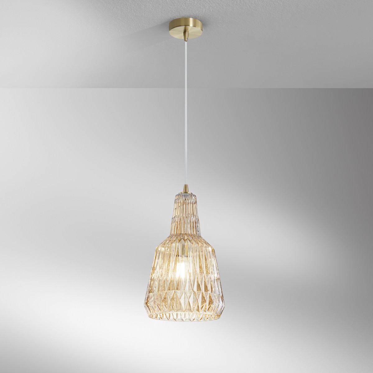 SOSPENSIONE GALWAY AMBRA 1XE27 23X150CM