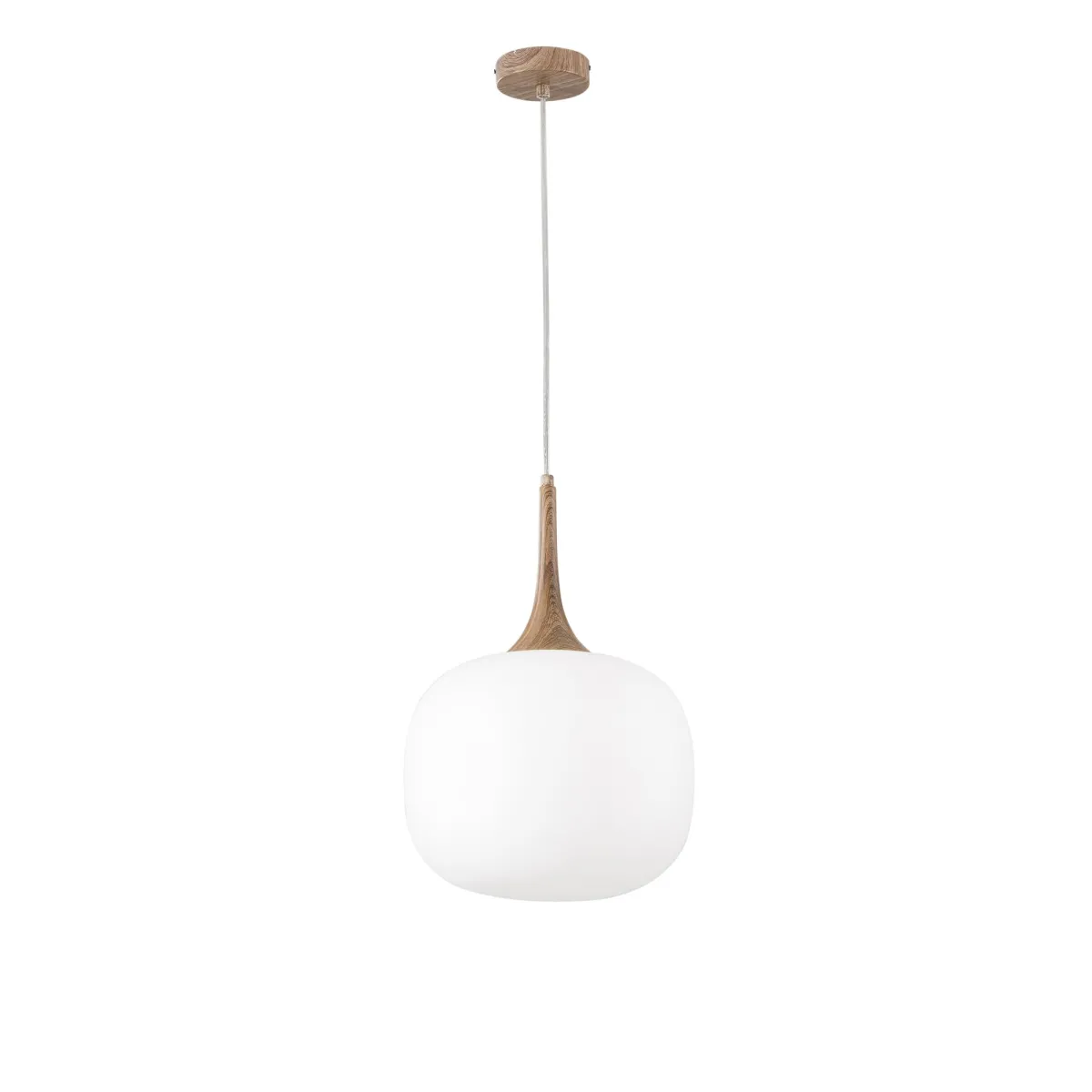 SOSPENSIONE JAIPUR BIANCA/LEGNO 1XE27 30X30X150CM