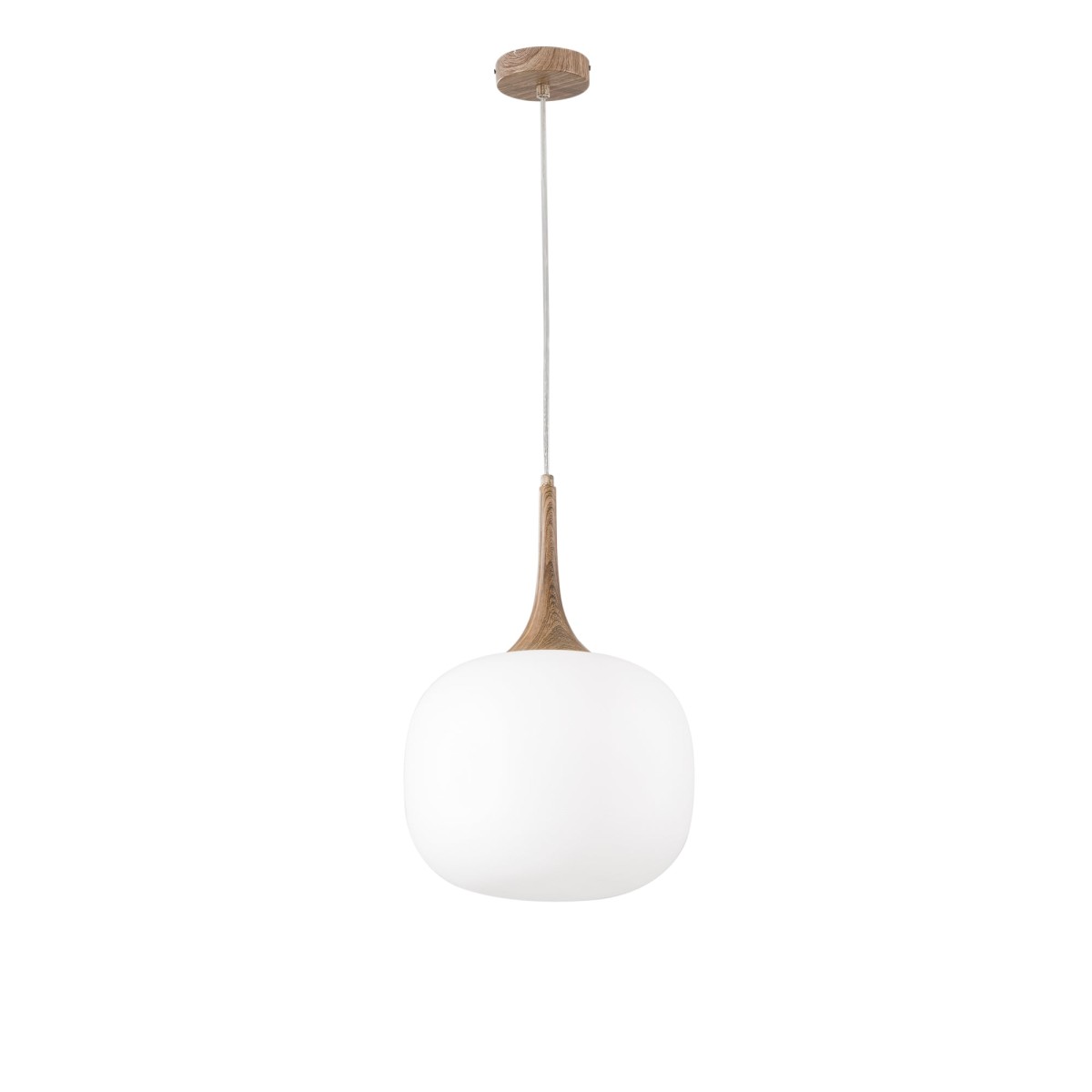 SOSPENSIONE JAIPUR BIANCA/LEGNO 1XE27 30X30X150CM