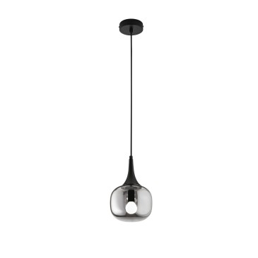SOSPENSIONE JAIPUR FUME'/NERA 1XE14 17X17X150CM