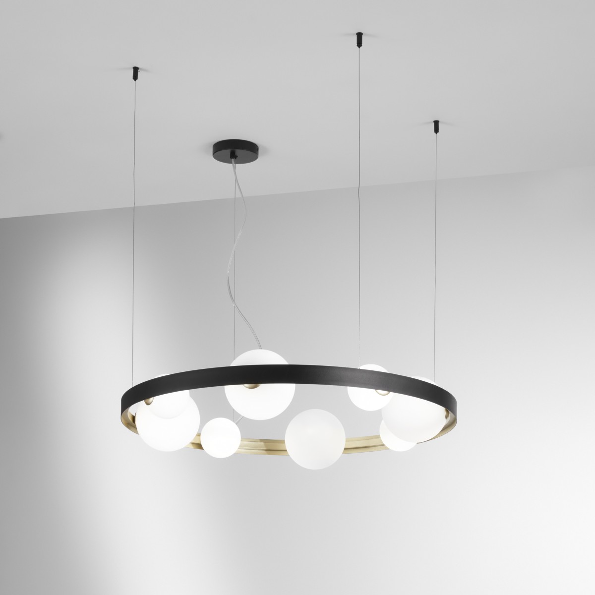 SOSPENSIONE SONETTO NERA/ORO 8XG9 76X12X150CM