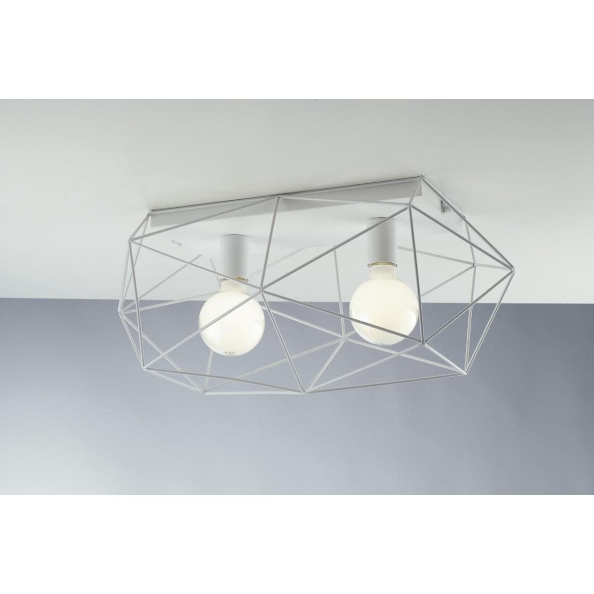 PLAFONIERA ABRAXAS BIANCA 2XE27 60X30X26,5CM