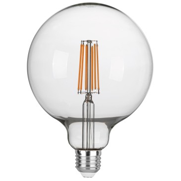 LAMPADINE LED FILAMENTO GLOBO E27 8W 1055LM 4000K 300° 125X175mm 15000h CRI80
