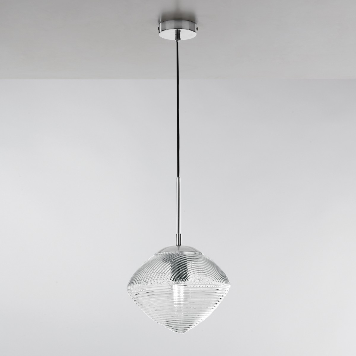 SOSPENSIONE GREENWICH PRISMA CROMO/ACQUAMARINA 1XE27...